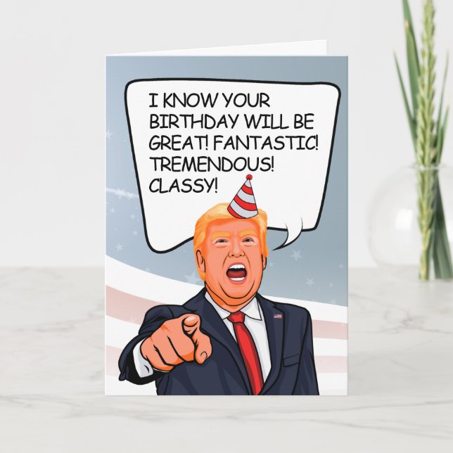 Trump Birthday Card - Feiern wir Bigly Karte (Vorderseite)