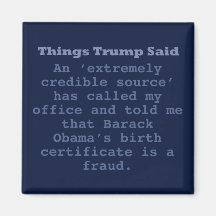 Trump Birther - 2" Square Magnet