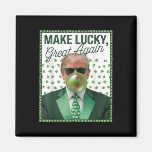 Trump bläst Blase Gum St Patricks Day Funny Magnet