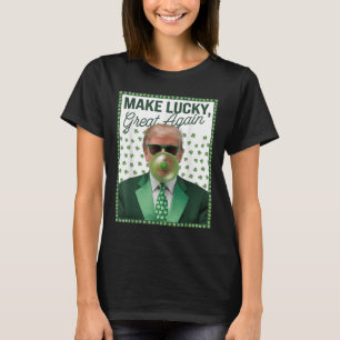 Trump bläst Blase Gum St Patricks Day Funny T-Shirt