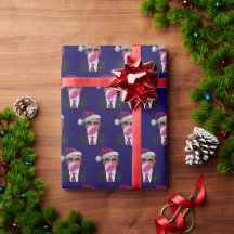 Trump bläst Blubble Gum Blue Weihnachtsgeschenk