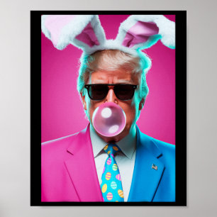 Trump bläst Kaugummi Politisch Republikaner Ost Poster