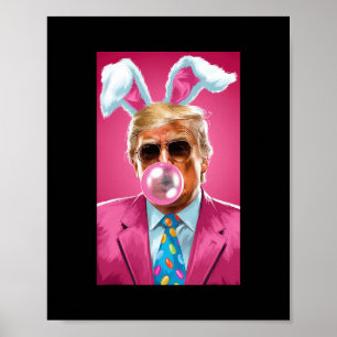 Trump bläst Kaugummi Politisch Republikaner Ostern Poster