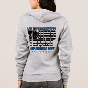 Trump-Blue-Line-Polizeiflagge Hoodie