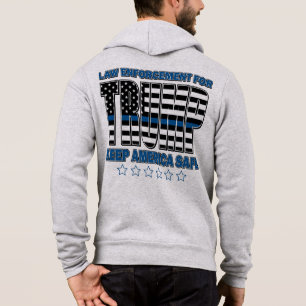 Trump-Blue-Line-Polizeiflagge Hoodie