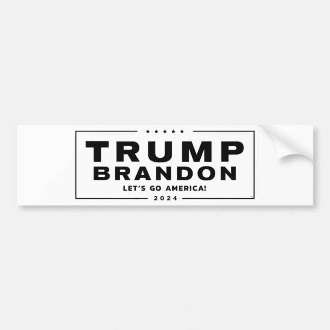 Trump Brandon 2024™ Autoaufkleber Black (Vorne)