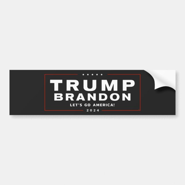Trump Brandon 2024™ Autoaufkleber White (Vorne)