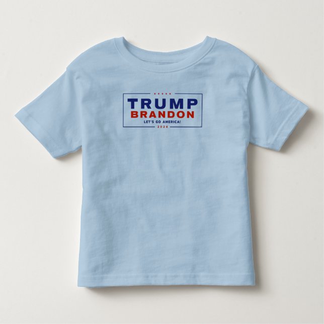 Trump Brandon 2024™ Election Blue Toddler T - Shir Kleinkind T-shirt (Vorderseite)