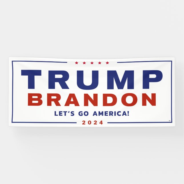 Trump Brandon 2024™ Wahl Vinyl Banner Offiziell (Horizontal)