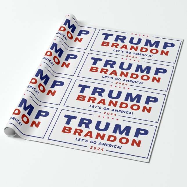 Trump Brandon 2024™ Wahlgeschenkpapier Geschenkpapier (Ungerollt)