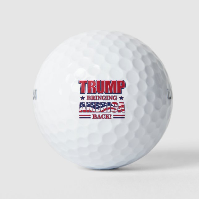 Trump bringt Amerika zurück Golfball (Vorderseite)
