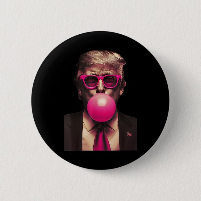 Trump Bubble Gum Funny 1 Button (Vorderseite)