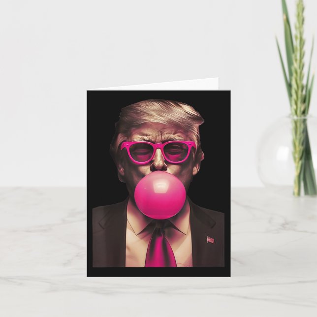 Trump Bubble Gum Funny 1 Karte (Vorderseite)