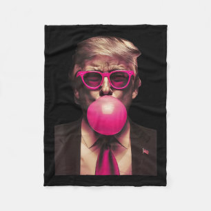 Trump Bubble Gum Funny Fleecedecke