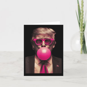 Trump Bubble Gum Funny Karte