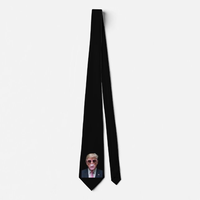 Trump Bubble Gum Pink Funny US Präsident Krawatte (Vorderseite)