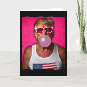 Trump Bubble Gum Rosa Sonnenbrille USA-Flagge Lust Karte