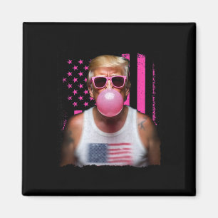 Trump Bubble Gum Rosa Sonnenbrille USA-Flagge Lust Magnet