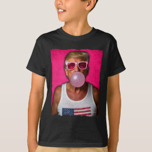 Trump Bubble Gum Rosa Sonnenbrille USA-Flagge Lust T-Shirt