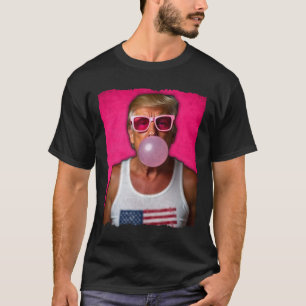 Trump Bubble Gum Rosa Sonnenbrille USA-Flagge Lust T-Shirt