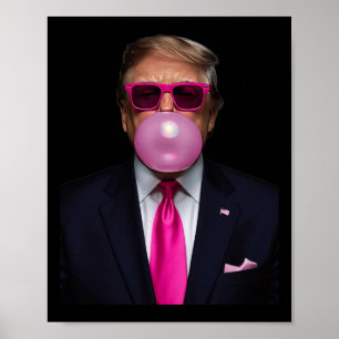 Trump Bubble Gum Shirt 2024 Abstimmung Präsident F Poster