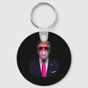 Trump Bubble Gum Shirt 2024 Abstimmung Präsident F Schlüsselanhänger