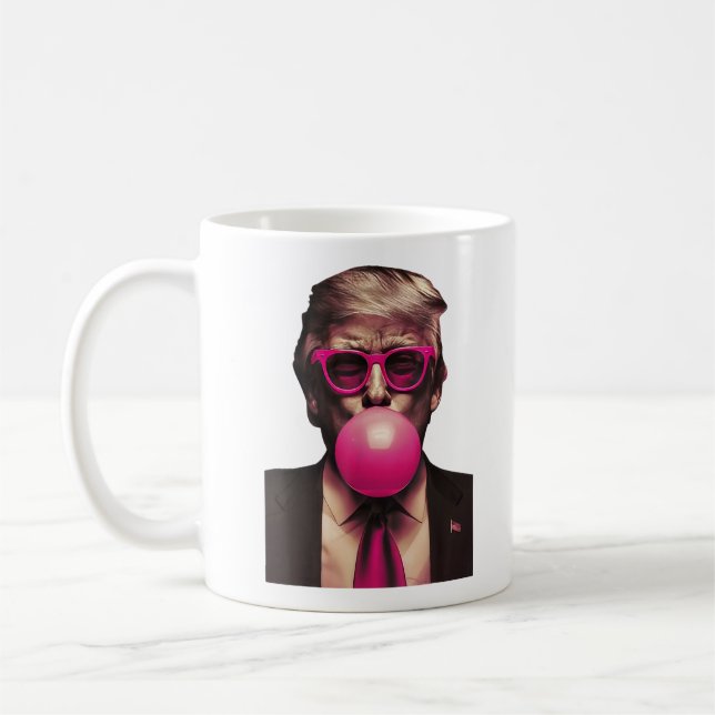 Trump Bubble Gum, Trump für Präsident 2024 Kaffeetasse (Links)