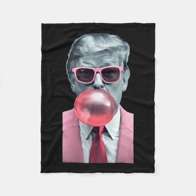 Trump Bubble Gum Yum Fleecedecke (Vorderseite)
