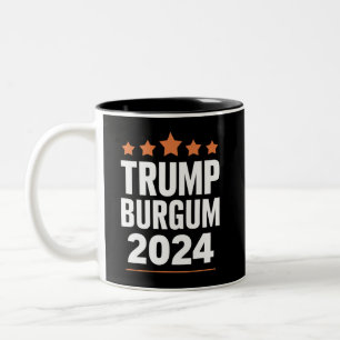 Trump Burgum für Präsident 2024 USA-Wahl Zweifarbige Tasse