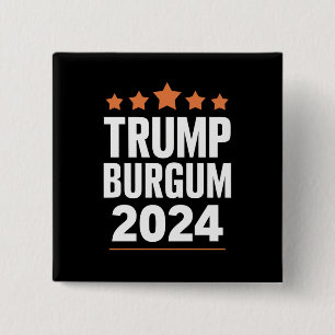 Trump Burgum für Präsidentschaftswahl 2024, USA Button