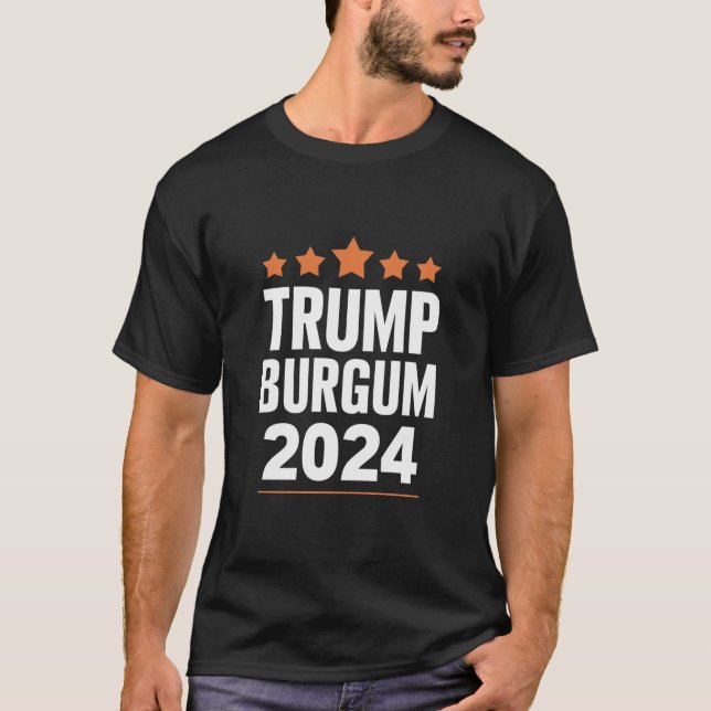 Trump Burgum für Präsidentschaftswahl 2024, USA T-Shirt (Vorderseite)