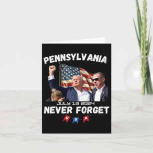 Trump Butler Pennsylvania Vergiss nie Karte