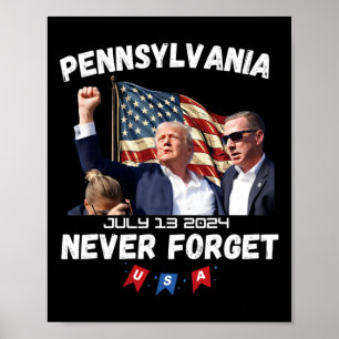 Trump Butler Pennsylvania Vergiss nie Poster