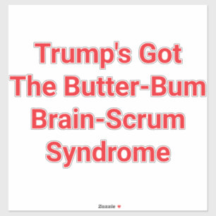 Trump Butter-Bum Gehirn-Chaos Hankamer Artjunkhaus Aufkleber