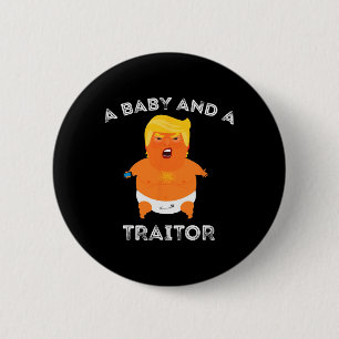 Trump Byby und ein verräter, lustiger Trump-Präsid Button