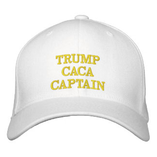 Trump Caca Captain White Baseball Cap Bestickte Baseballkappe