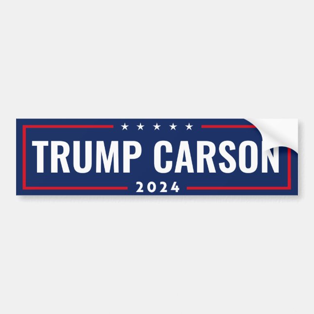 TRUMP CARSON 2024 AUTOAUFKLEBER (Vorne)