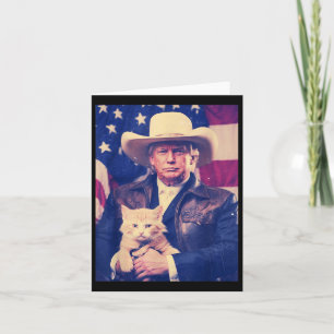 Trump Cat Shirt Funny Cowboy Donald Trump 2024 Ame Karte
