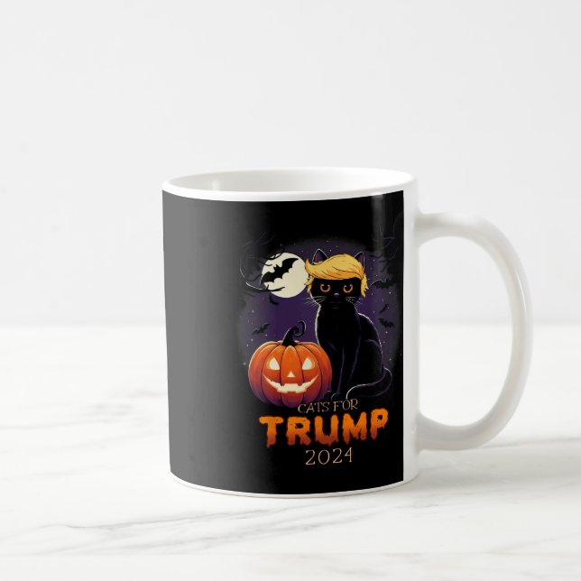 Trump Cat Shirts Black Cat Halloween Costume Cat L Kaffeetasse (Rechts)