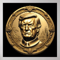 TRUMP CGI Collectible Gold Art Coin Doubloon