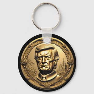 TRUMP CGI Collectible Gold Art Coin Doubloon Schlüsselanhänger