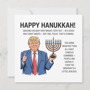 Trump Chanukka Feiertagskarte