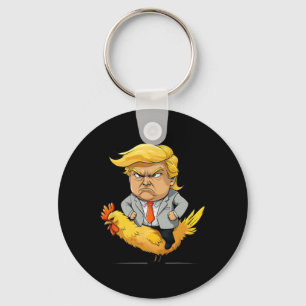 Trump Chicken Jockey Satire - Funny Political Humo Schlüsselanhänger