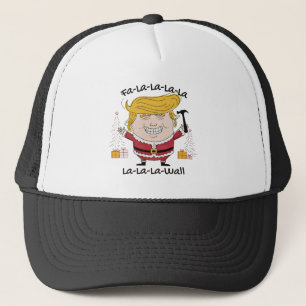 Trump Christmas Fa La La La La la La Wall Truckerkappe