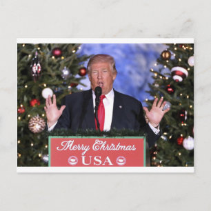 Trump Christmas Feiertagspostkarte