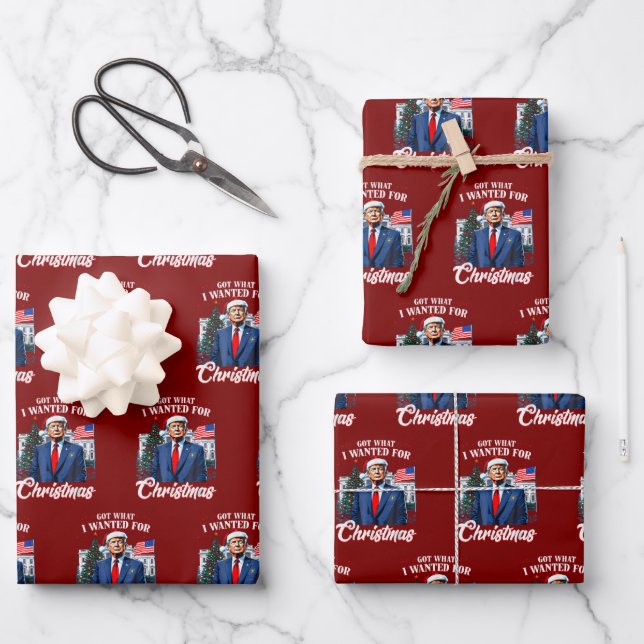 Trump Christmas Geschenkpapier Set (Vorderseite)