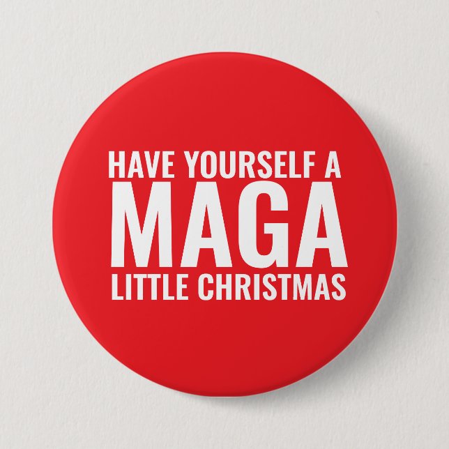 TRUMP CHRISTMAS GROSSE SCHALTFLÄCHE BUTTON (Vorderseite)