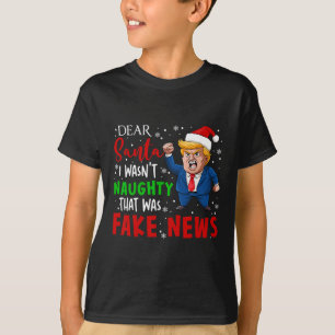Trump Christmas Pajamas Sehr geehrte Santa Fake Ne T-Shirt