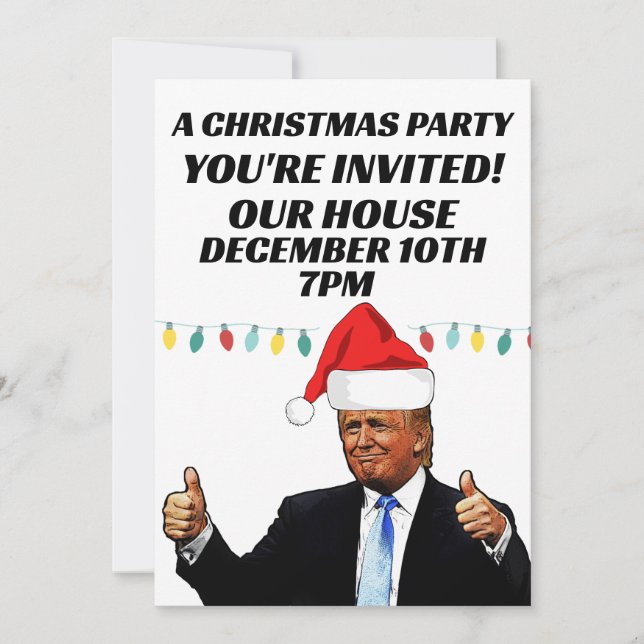 TRUMP CHRISTMAS PARTY CUSTOM-ERSUCHUNGEN EINLADUNG (Vorderseite)