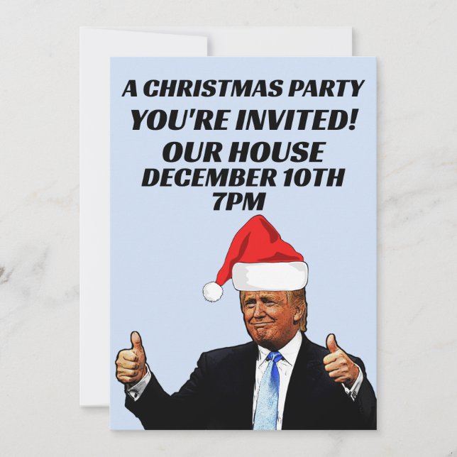 TRUMP CHRISTMAS PARTY CUSTOM-ERSUCHUNGEN EINLADUNG (Vorderseite)